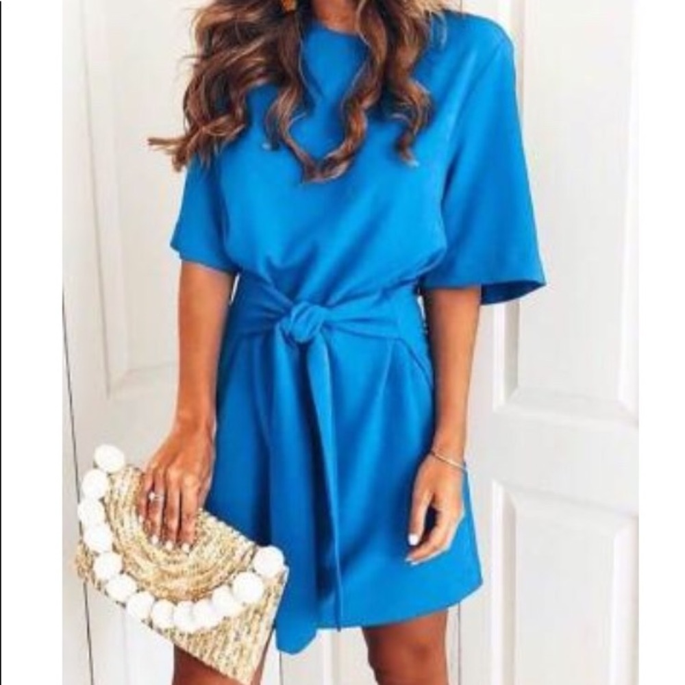 NWT- boutique blue dress
